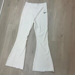 Nike Sportswear High Waisted Ribbed Jersey Pants Womens Medium White DV7868 133